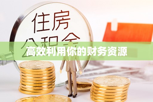 三水高效利用你的财务资源