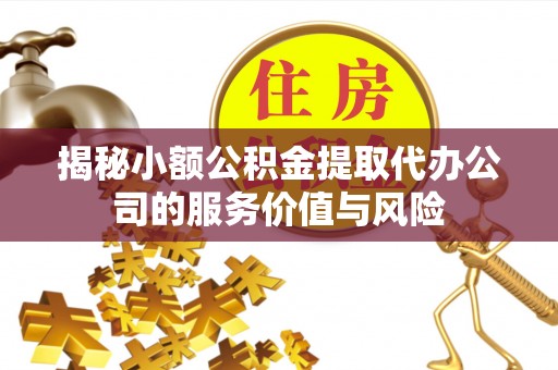 三水揭秘小额公积金提取代办公司的服务价值与风险